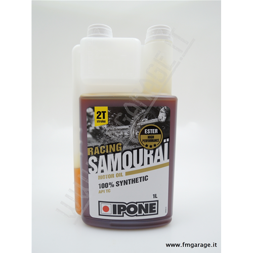 Olio miscela 2T Ipone Samurai sintetico 100% alte prestazioni confezione da 1L
