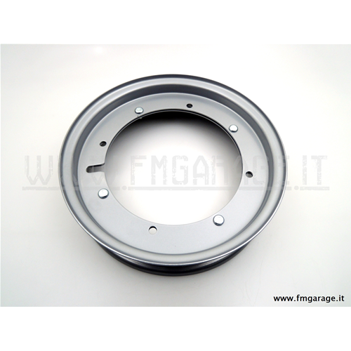 Cerchio ruota in ferro scomponibile per modifica pneumatici da 2,75 x 9" a 3,00/3,50 x 10" grigio per Vespa 50 R - Special 1° serie
