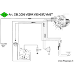 Cablaggio Impianto Elettrico per Vespa 125 V30>33, VM1