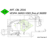 Cablaggio Impianto Elettrico per Vespa 160 GS (VSB1 con telaio fino al 36000)