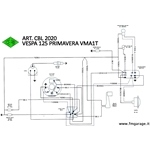 Cablaggio Impianto Elettrico per Vespa 125 Primavera (VMA2)