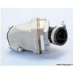 Collettore aspirazione lamellare Polini Ø24/30mm attacco a 2 fori innesto elastico per cilindro girato per Vespa 50, Primavera, ET3, PK