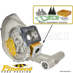 Carter motore Pinasco "SLAVE 8X" con aspirazione lamellare completo di pacco lamellare per Vespa 50, Primavera, ET3, PK
